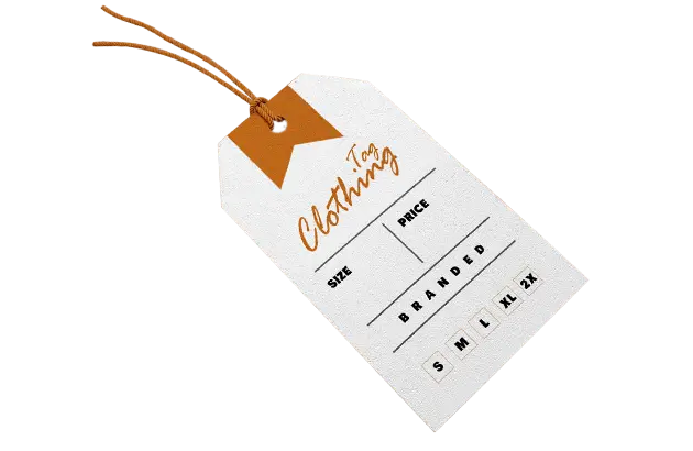 clothing printed hang tags