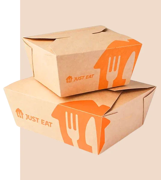 custom kraft brown takeout boxes