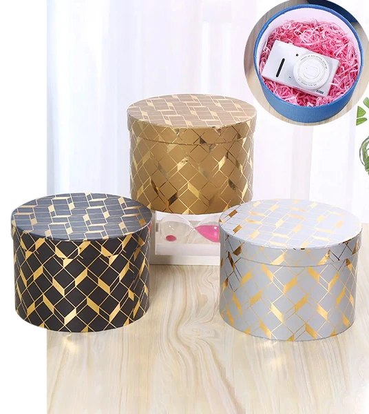 decorative round cardboard boxes