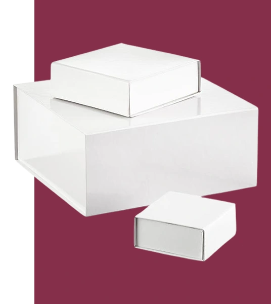 eco friendly white glossy boxes