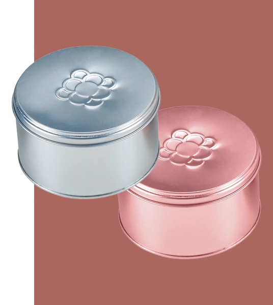 embossed tin box with lid