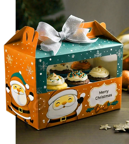 personalized christmas cupcake boxes