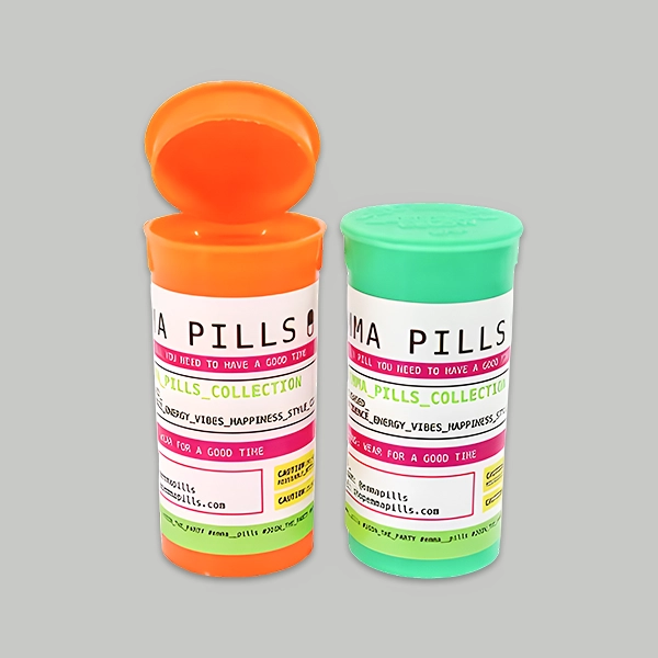 Custom Capsule Pill Bottle with logo