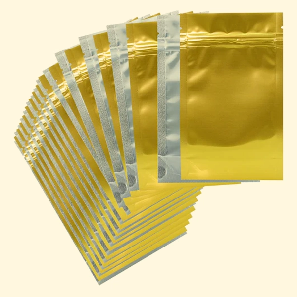 Custom Gold Mylar Bags