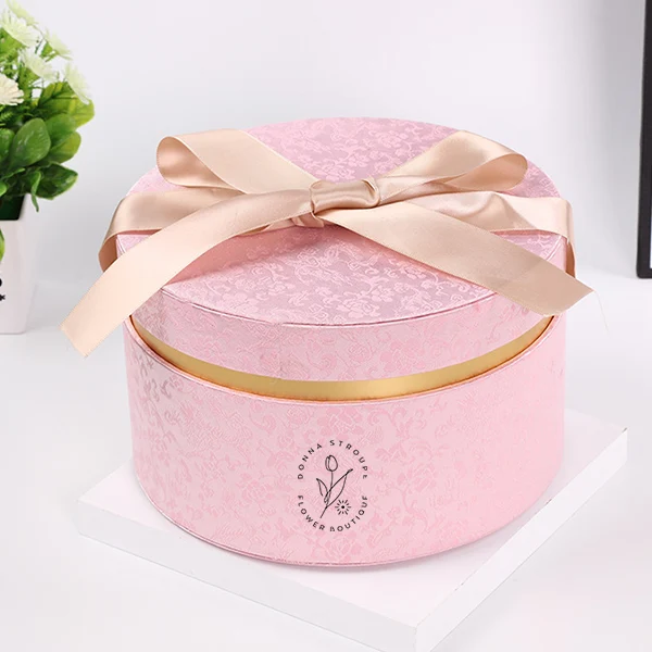 circular gift boxes with logo