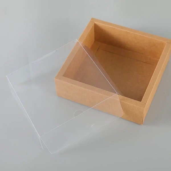 custom clear lid boxes with kraft base