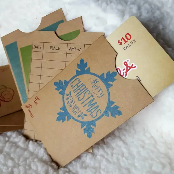 custom gift card sleeve packaging