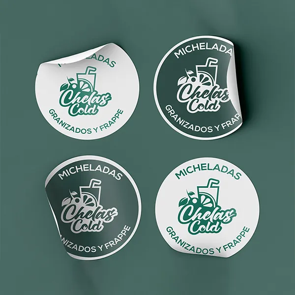 custom printed circle stickers