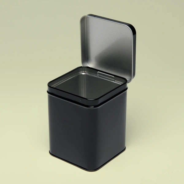 custom square hinged tin boxes with logo