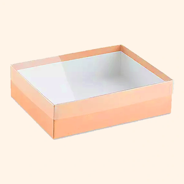 customized clear lid boxes with kraft base