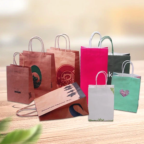 printed kraft bags bulk