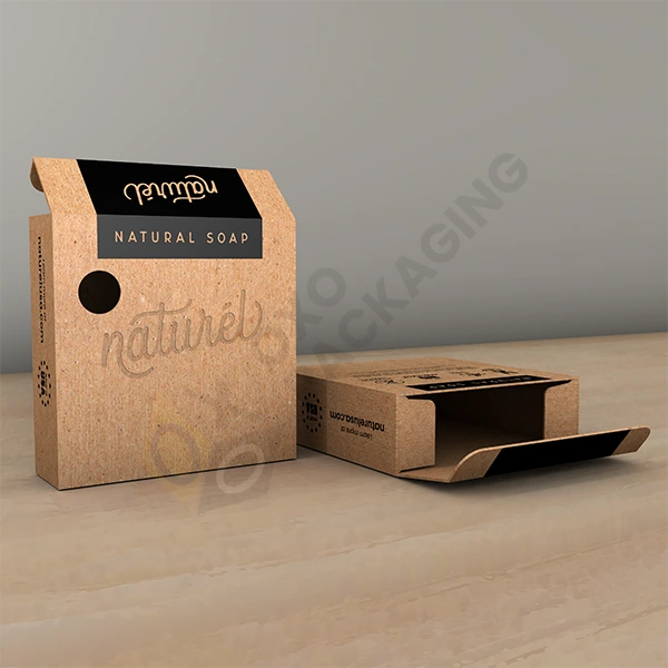 Kraft Brown Soap Boxes with Oval Window