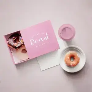 pink donut boxes